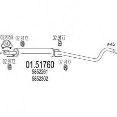 Toba esapamet intermediara Opel Astra G (f48_, F08_) 1.6 16V 1.8 MTS - 01.51760 foto