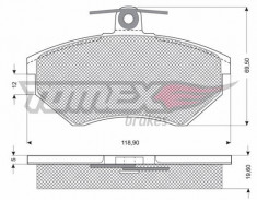 Set placute frana fata Vw Golf 2 , Golf 3 , Golf 4 , Passat 35i - SPF65830 foto