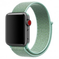 Curea pentru Apple Watch 42 mm iUni Woven Strap, Nylon Sport, Soft Green foto