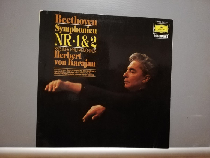 Beehoven &ndash; Symphony 1 &amp; 2 (1964/Deutsche Grammophon/RFG) - Vinil/RAR/Ca Nou