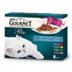 Pliculeț GOURMET PERLE - mini filete în sos, 8 x 85g Pliculeț GOURMET PERLE - mini filete în sos, 8 x 85g
