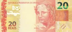 Bancnota Brazilia 20 Reais 2010 - P255 UNC ( numar mic de serie ) foto