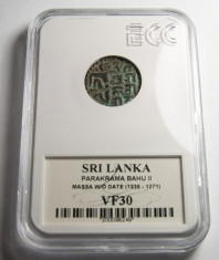 1 Ceylon, Sri Lanka, Parakkrama Bahu II 1236-1271 VF30 foto