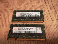 Kit memorii RAM laptop 4Gb DDR2(2x2Gb) 667Mhz Hynix PC2 5300s foto