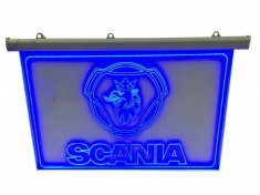 PLEXIGLAS GRAVAT SI ILUMINAT - SCANIA 45X30CM (MARE) foto