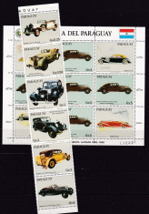 Paraguay 1986 automobile masini MI 3987-3993 MNH w54 foto