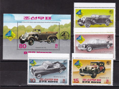 Coreea 1985 automobile masini MI 2697-2700 + bl.207 MNH w54 foto