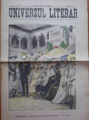 Ziarul Universul Literar ,nr. 24 , 1907 , familia Regala , cromolitografie foto