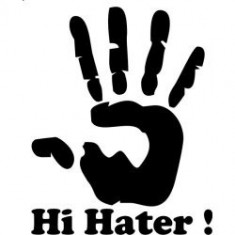 Stickere auto HI HATER foto