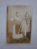 Fotografie veche - port popular din zona Banatului, perioada interbelica (3), Romania 1900 - 1950, Sepia, Etnografie