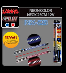 Neon interior NEOX, 25 cm, 12V - ALBASTRU foto