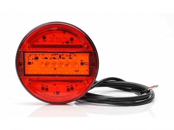 LAMPA STOP ROTUNDA CU SEMNALIZARE / INDEX "BANDA" CU LED 12/24V -14cm - 2,5cm CU DISPERSOR ROSU INCHIS LAMPA STOP ROTUNDA CU SEMNALIZARE / INDEX "BANDA" CU LED 12/24V -14cm - 2,5cm CU DISPERSOR ROSU INCHIS