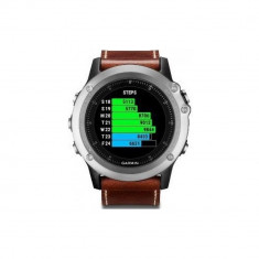 Garmin Ceas Fenix 3 Sapphire Silver Leather Band Performer Bund foto