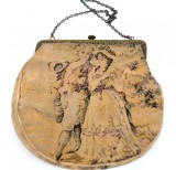 Cumpara ieftin Poseta de epoca realizata in tehnica Petit Point cu scene romantice