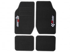 Set covorase auto din mocheta, brodate &amp;quot;RS RACING&amp;quot; - culoare NEAGRA foto