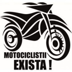 Stickere auto Atentie la moto v5 foto