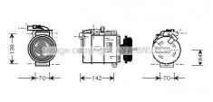 Compresor clima, aer conditionat Vw Touareg (7la, 7l6, 7l7) 2.5 R5 TDI 5.0 R50 V10 AVA QUALITY COOLING - VWAK087 foto