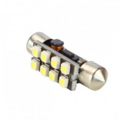 Bec LED SOFIT 36MM 8 SMD 3528 12-24V ALBA CANBUS COD: PT39 foto