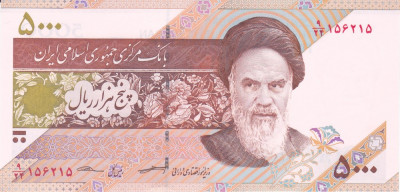 Bancnota Iran 5.000 Riali (2018) - P152b UNC foto