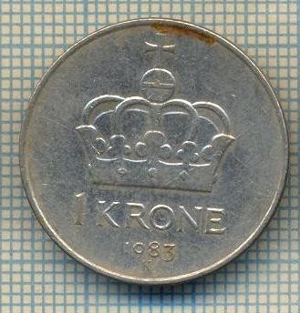 11973 MONEDA - NORVEGIA - 1 KRONE - ANUL 1983 -STAREA CARE SE VEDE foto