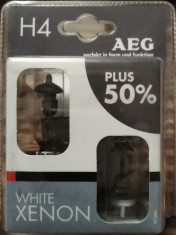 AEG Set becuri H4 P43t White Xenon Plus 50% AEG 60 55 W foto