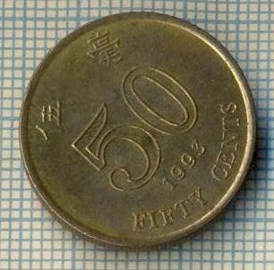 11921 MONEDA - HONG KONG - FIFTY CENTS - ANUL 1993 -STAREA CARE SE VEDE foto