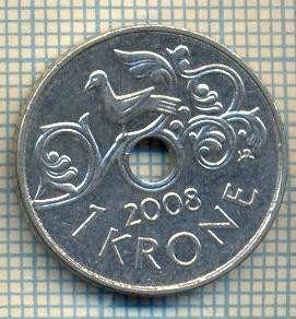 11976 MONEDA - NORVEGIA - 1 KRONE - ANUL 2008 -STAREA CARE SE VEDE foto