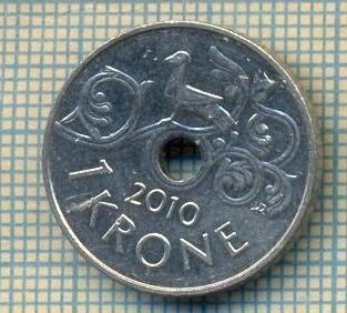 11978 MONEDA - NORVEGIA - 1 KRONE - ANUL 2010 -STAREA CARE SE VEDE foto