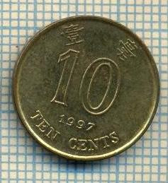 11928 MONEDA - HONG KONG - FIFTY CENTS - ANUL 1997 -STAREA CARE SE VEDE foto