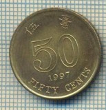 11922 MONEDA - HONG KONG - FIFTY CENTS - ANUL 1997 -STAREA CARE SE VEDE, Europa