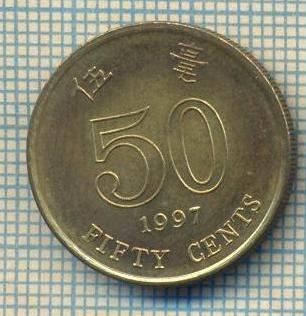11922 MONEDA - HONG KONG - FIFTY CENTS - ANUL 1997 -STAREA CARE SE VEDE foto