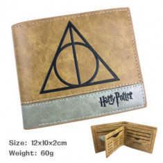 Portofel Piele Barbatesc - HARRY POTTER - Talismanele Mortii Maro foto