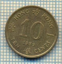 11925 MONEDA - HONG KONG - FIFTY CENTS - ANUL 1989 -STAREA CARE SE VEDE foto