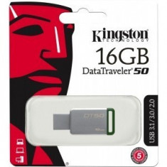 Memorie externa Kingston DataTraveler 50 16GB USB 3.0 (Metal/Green) foto