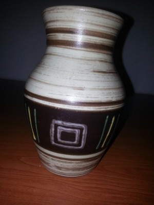 Vaza ceramica de colectie vintage veche Jasba Keramik Germania Inaltime 15 cm foto