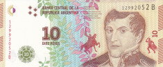 Bancnota Argentina 10 Pesos (2015) - P360 UNC ( serie B ) foto
