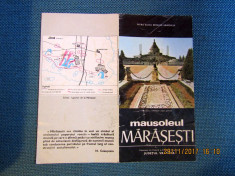 Marasesti - Mausoleul eroilor. Pliant anii &amp;#039;70/&amp;#039;80. foto