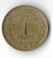 Moneda 1 franc 1923 - Franta foto