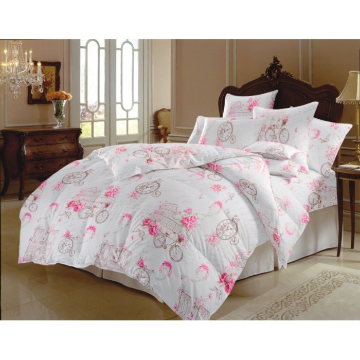 Lenjerie de pat (bumbac 100%) 2 persoane, 6 piese, Zen Art Deco Lenjerie de pat (bumbac 100%) 2 persoane, 6 piese, Zen Art Deco