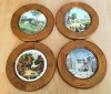 Set 4 Tablouri Portelan Engelsesc Johnson Brothers, Anotimpuri, Farfurii Decorative, Diametru 23cm
