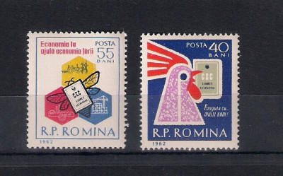 ROMANIA 1962 - CASA DE ECONOMII SI CONSEMNATIUNI, MNH - LP 534 foto