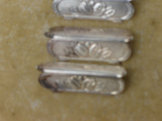 3 suporturi argintate pentru tacamuri foto