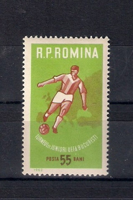 ROMANIA 1962 - TURNEUL DE JUNIORI UEFA, MNH - LP 535 foto