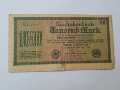 Bancnote notgeld Germania - 1000 marci 1922 foto