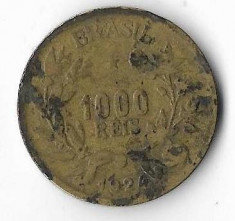 Moneda 1000 reis 1924 - Brazilia foto