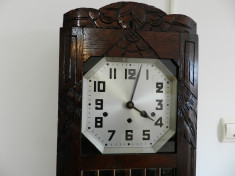 Pendula,ceas de perete nemtesc,KIENZLE 1930,bataie sferturi, garantie foto