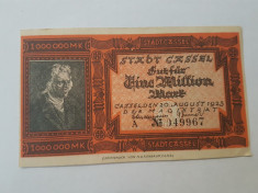 Bancnote notgeld Germania - 1 milion marci 1923 foto