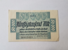 Bancnote notgeld Germania - 50000 marci 1923 foto