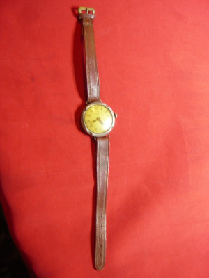 Ceas de mana R IO Elvetia ,capac argint pe spate ,d=2,7cm cu cadran foto