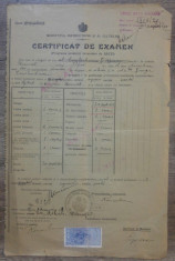 Certificat de examen// Liceul Matei Basarab, 1920 foto